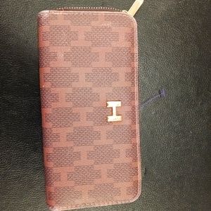 👛Halston  Womens Zip Around Brown Women Wallet,Size 7.5",Nice Vintage!💐